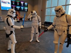 Stormtroopers with lightsabers